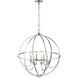 Artemis 6 Light 30 inch Polished Nickel Chandelier Ceiling Light